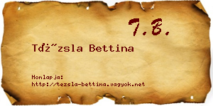 Tézsla Bettina névjegykártya