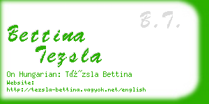bettina tezsla business card